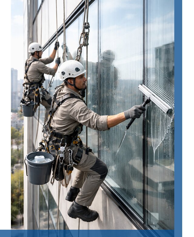 Мойка окон альпинистами в Златоусте от 4640 р. | ВЫСОТНИК-Злт