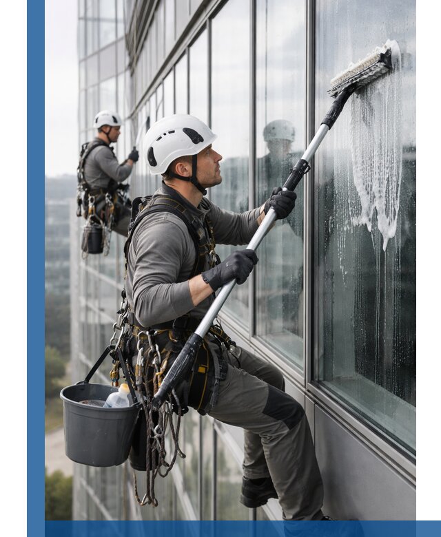 Высотная мойка сплошного остекления с выездом в Златоусте