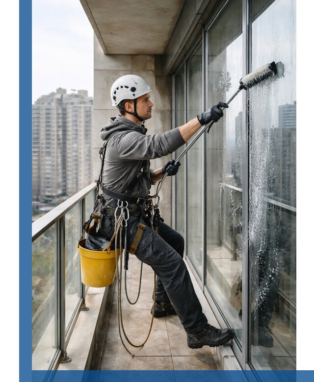 Профессиональная мойка балконного остекления в Златоусте