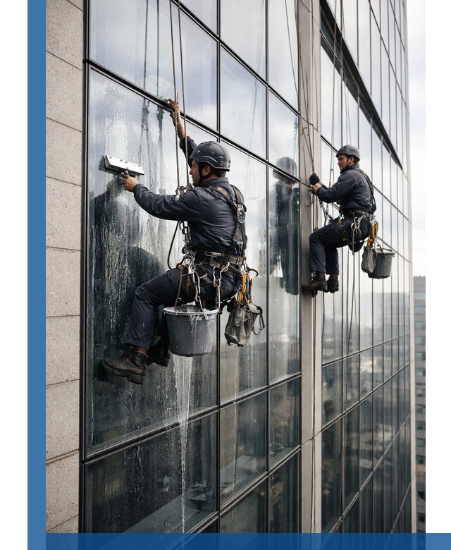 Профессиональная мойка стеклянных фасадов зданий в Златоусте