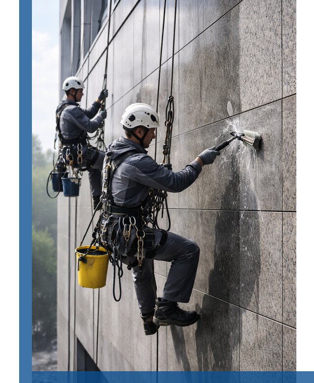 Профессиональная мойка фасада из керамогранита в Златоусте