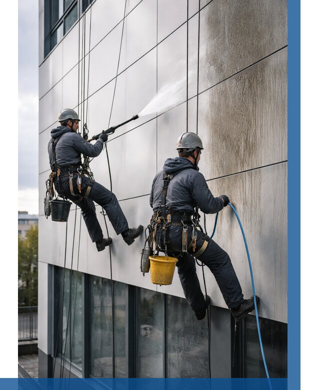 Мойка фасада из композита в Златоусте по цене от 309 р. | ВЫСОТНИК-Злт