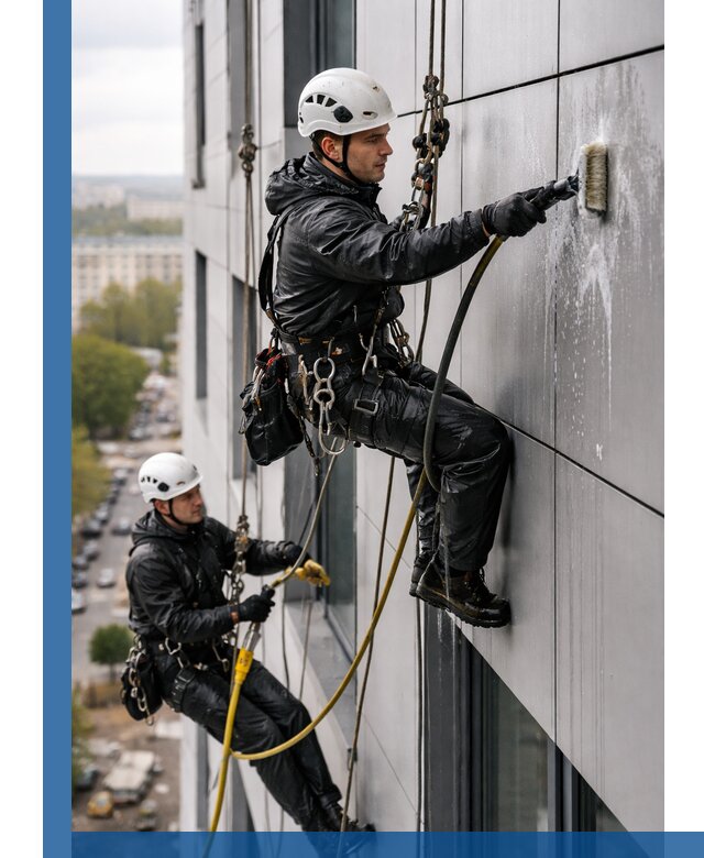 Профессиональная мойка фасада из композита в Златоусте