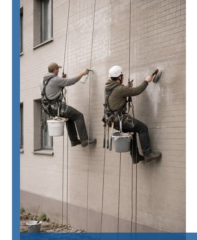 Удаление высолов с фасада зданий в Златоусте без повреждений и следов