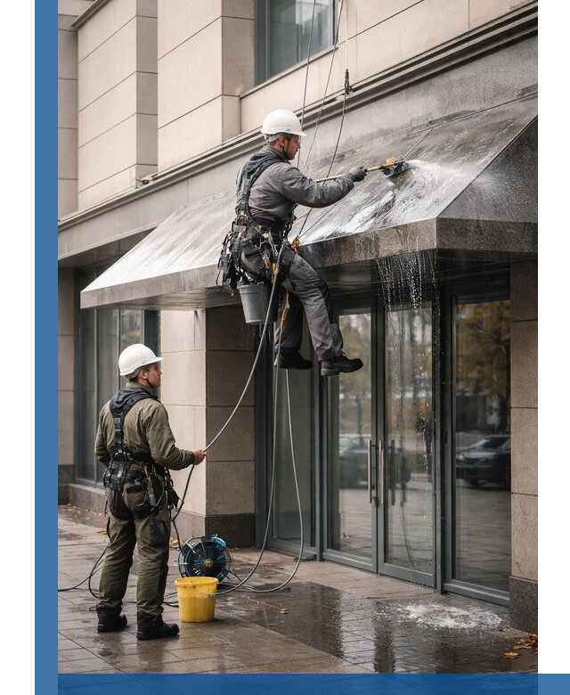 Профессиональная мойка козырьков и навесов в Златоусте