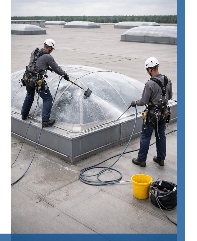 Мойка зенитных фонарей в Златоусте, заказать от 4640 р. | ВЫСОТНИК-Злт