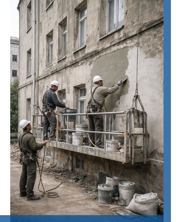 Капитальный ремонт фасада в Златоусте от 4330 р. | ВЫСОТНИК-Злт