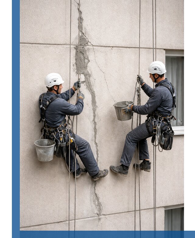 Заделка трещин на фасаде в Златоусте с гарантийным ремонтом