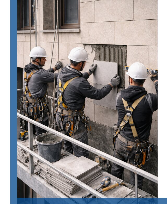 Ремонт облицовки фасада плиткой в Златоусте с гарантией