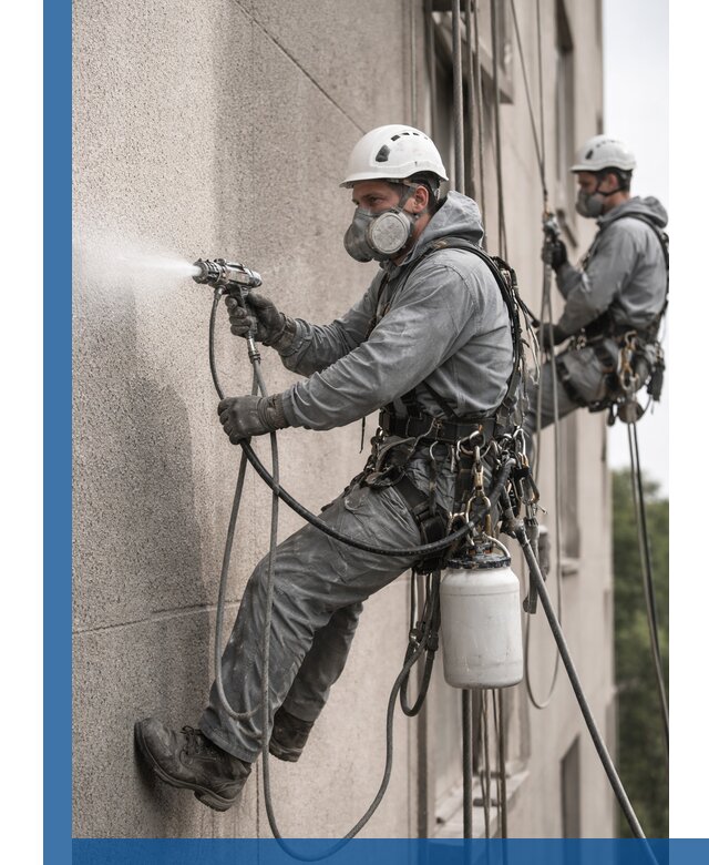 Безвоздушная покраска фасадов зданий в Златоусте профессионально