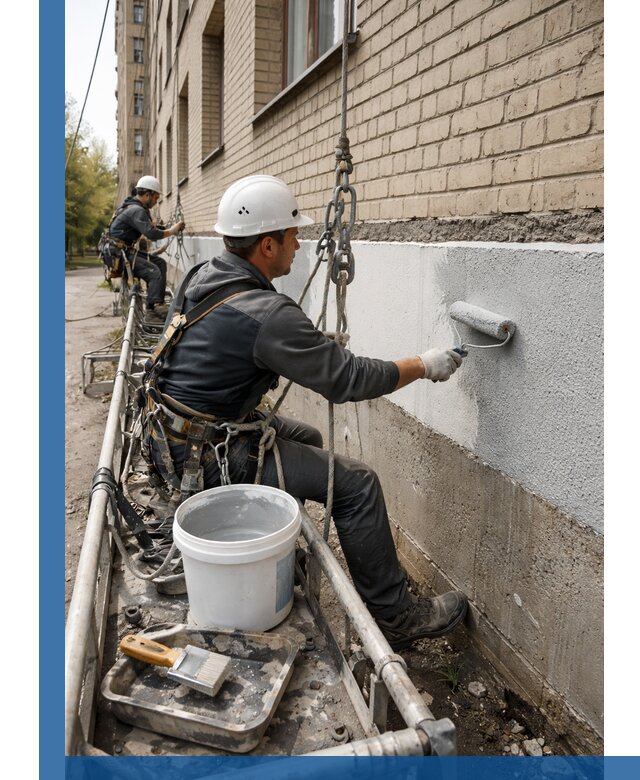 Окраска цоколя здания в Златоусте профессионально и надежно