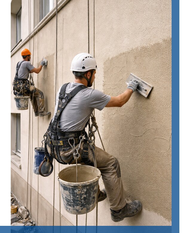 Декоративная штукатурка фасада в Златоусте от 1237 р. | ВЫСОТНИК-Злт