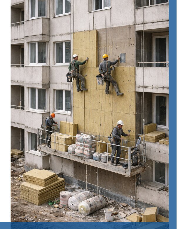 Утепление фасада минватой в Златоусте от 1547 р. | ВЫСОТНИК-Злт