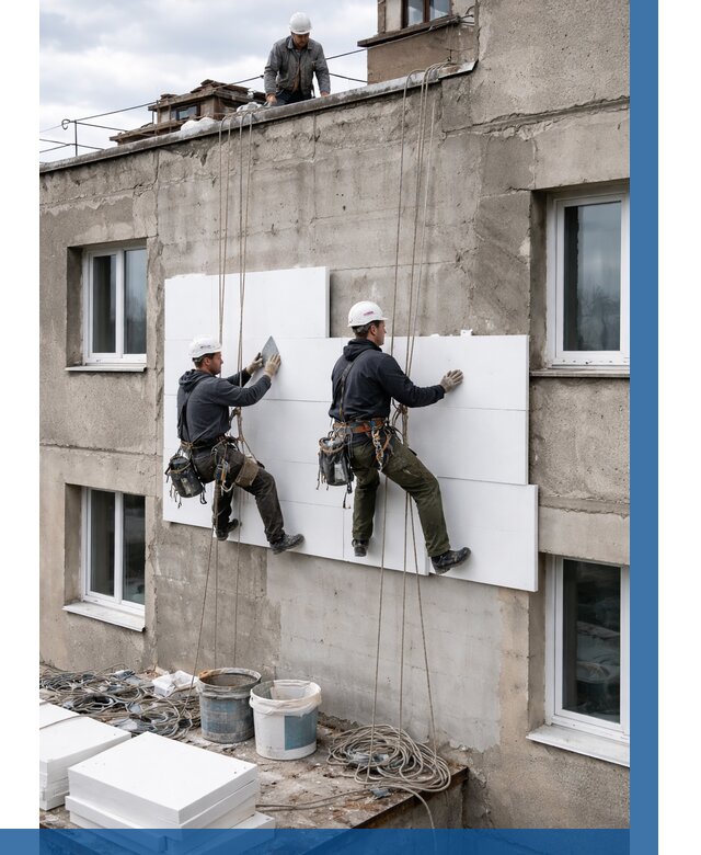 Утепление фасада пенополистиролом в Златоусте от 1856 р. | ВЫСОТНИК-Злт