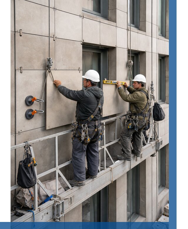 Монтаж керамогранита на фасад в Златоусте от 2578 р. | ВЫСОТНИК-Злт