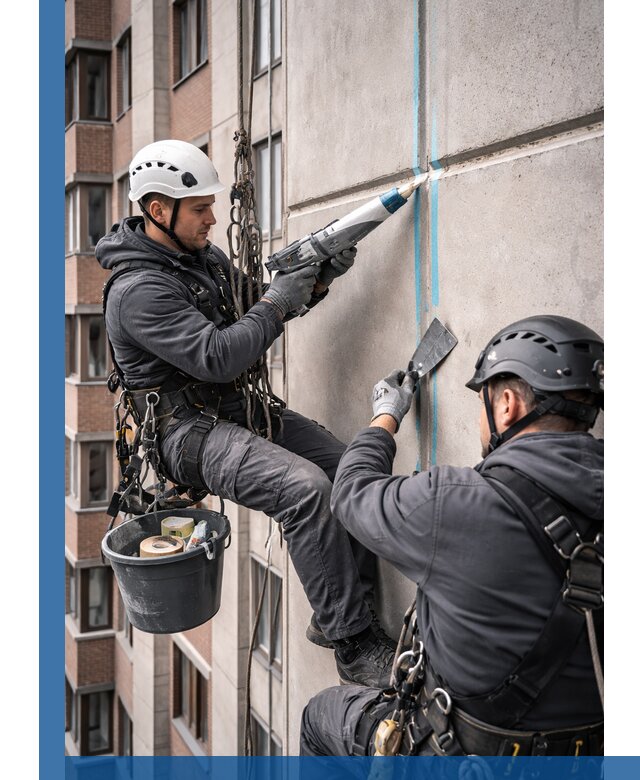 Вторичная герметизация швов фасада и кровли в Златоусте
