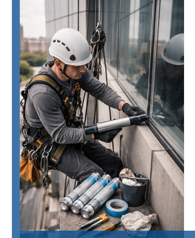 Герметизация стыков витража в Златоусте для герметичных фасадов