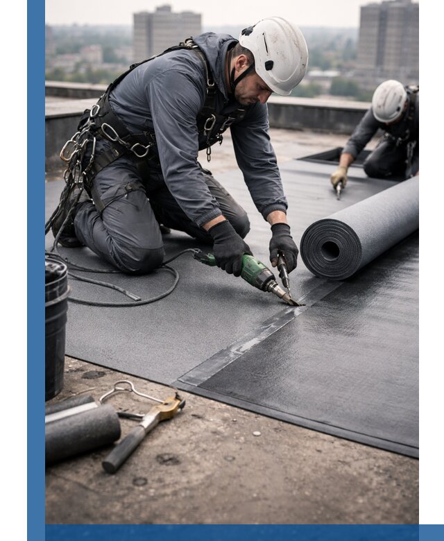 Ремонт мягкой кровли в Златоусте с выездом промальпинистов