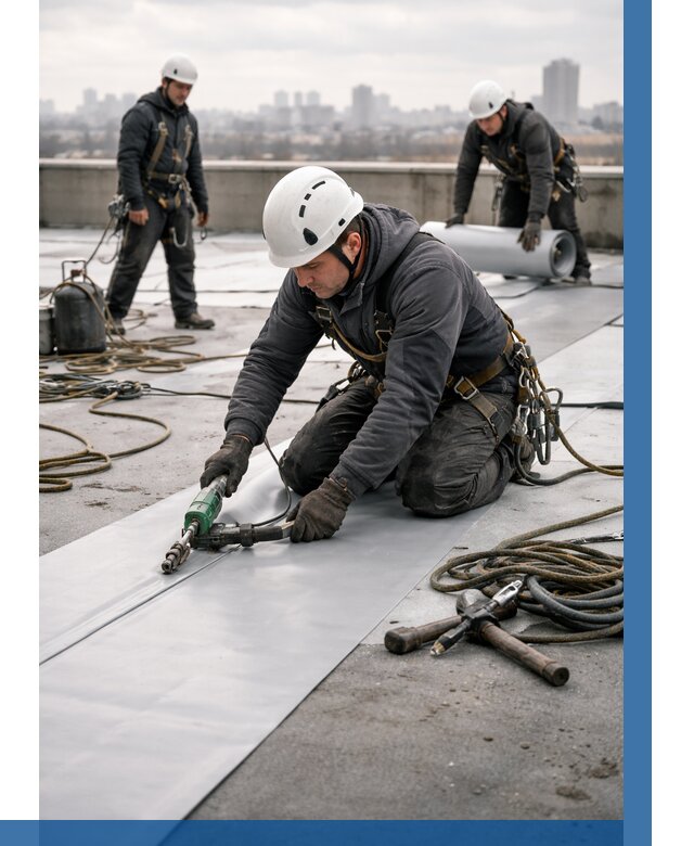 Ремонт мембранной кровли в Златоусте от 1856 р./м2 | ВЫСОТНИК-Злт