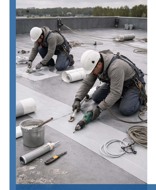 Ремонт мембранной кровли в Златоусте качественно и с гарантией