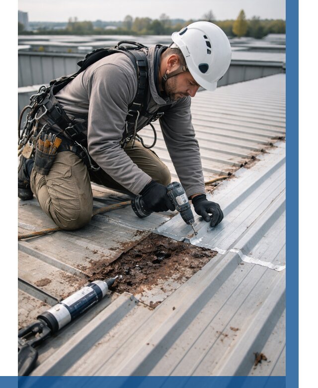 Ремонт профнастила на кровле в Златоусте от 722 р. | ВЫСОТНИК-Злт