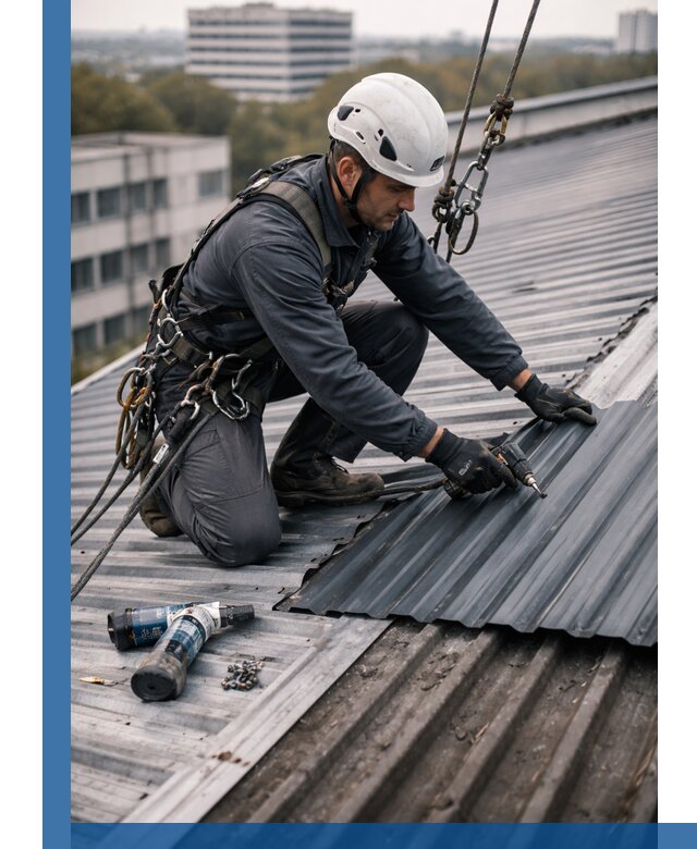 Ремонт профнастила на кровле в Златоусте, работы под ключ