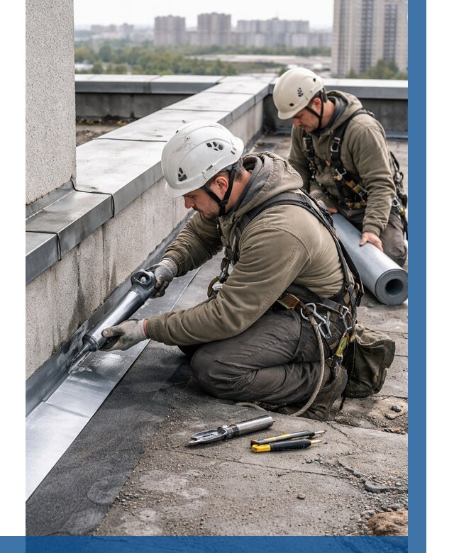 Ремонт кровельных примыканий в Златоусте от 1237 р. | ВЫСОТНИК-Злт