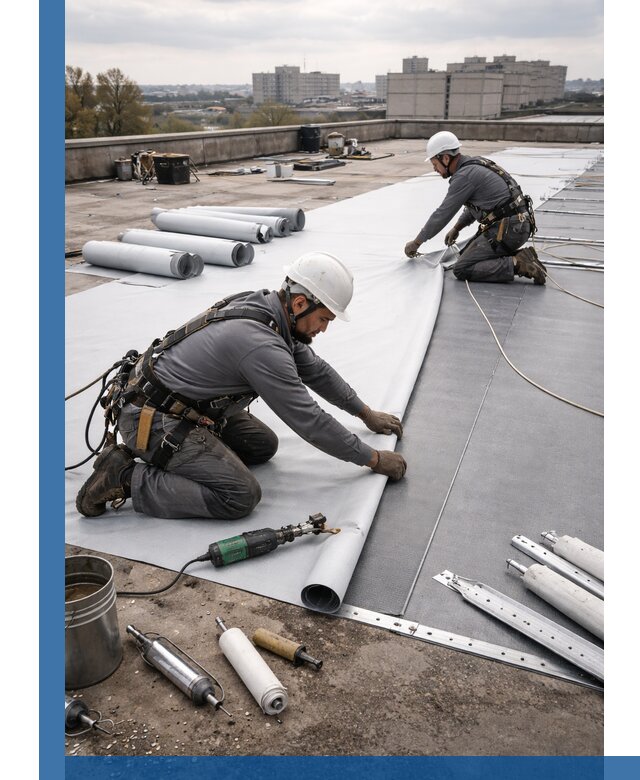 Монтаж мембранной кровли в Златоусте для промышленных зданий