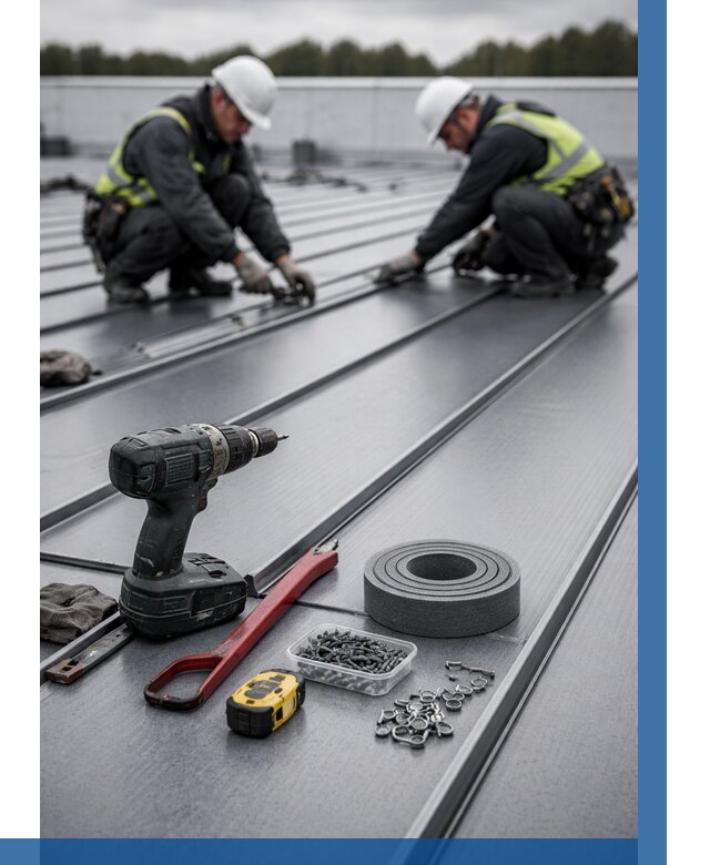 Монтаж фальцевой кровли в Златоусте от 1856 р. | ВЫСОТНИК-Злт