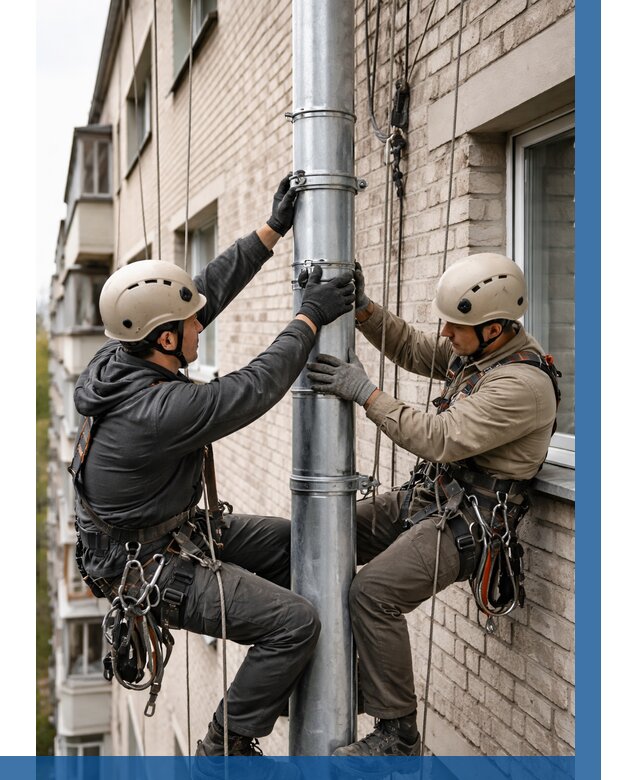 Замена водосточных труб в Златоусте от 6702 р. | ВЫСОТНИК-Злт
