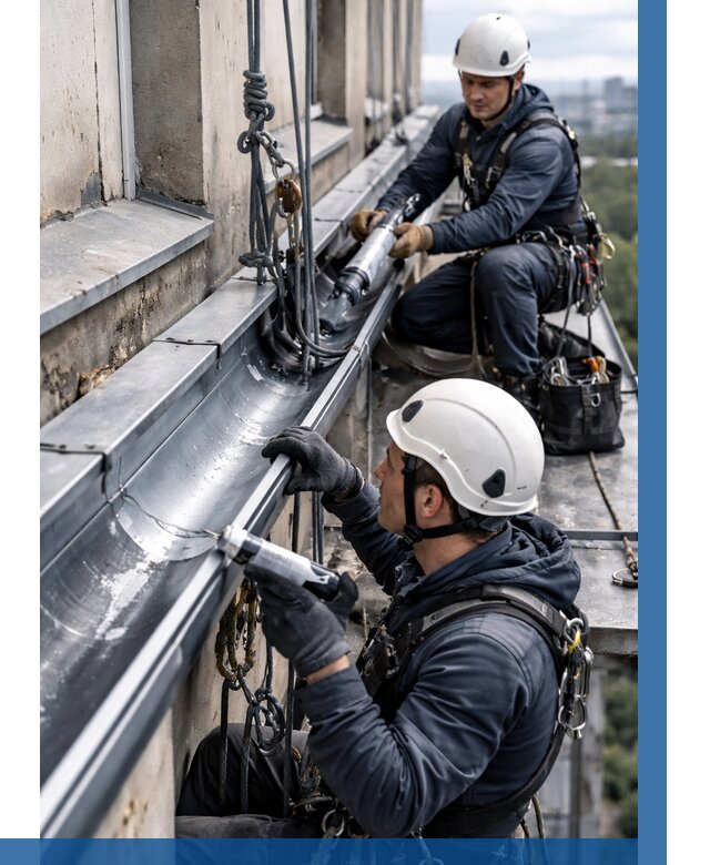 Ремонт водосточных желобов в Златоусте от 6702 р. | ВЫСОТНИК-Злт