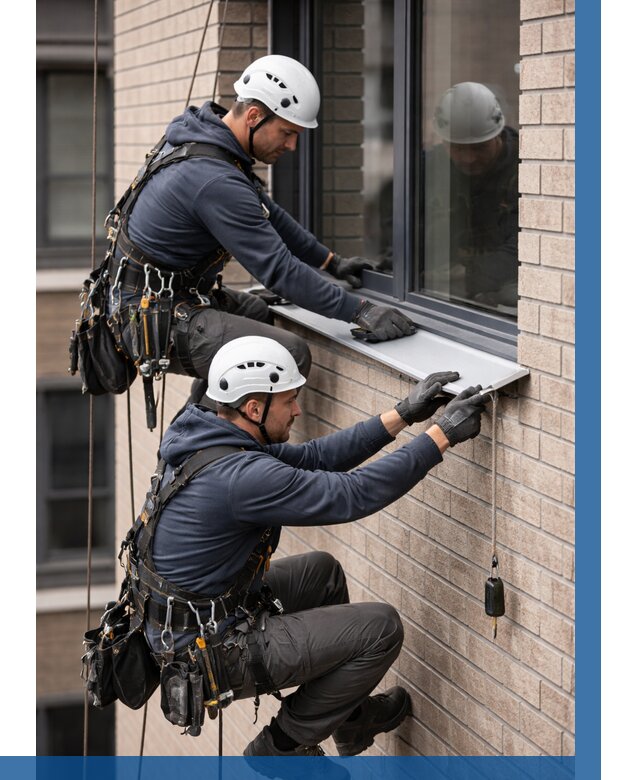 Монтаж оконных отливов под ключ в Златоусте от 3609 р. | ВЫСОТНИК-Злт