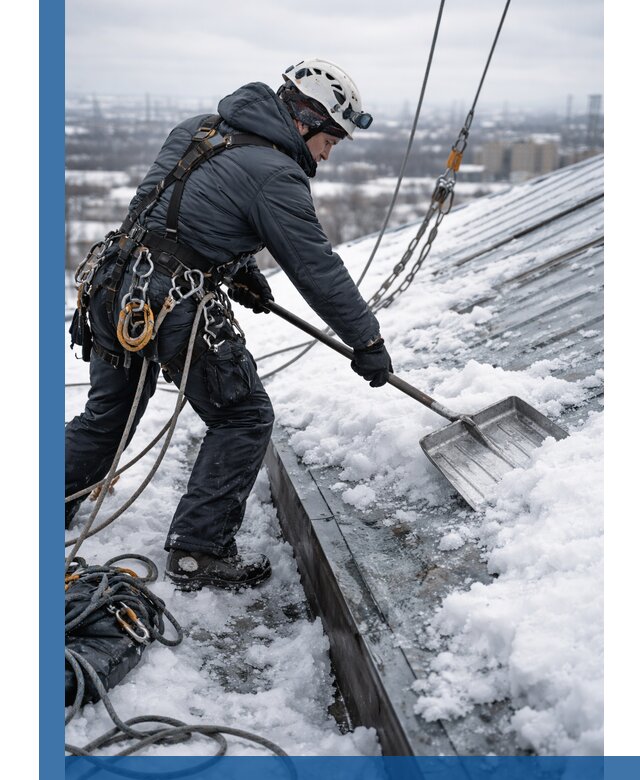 Профессиональная очистка кровли от снега и наледи в Златоусте