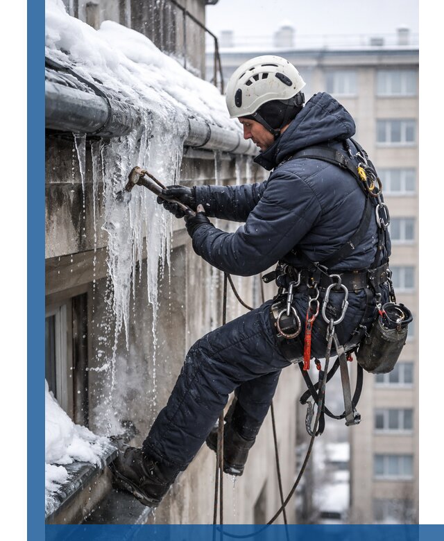 Удаление наледи и чистка водостоков в Златоусте оперативно и безопасно