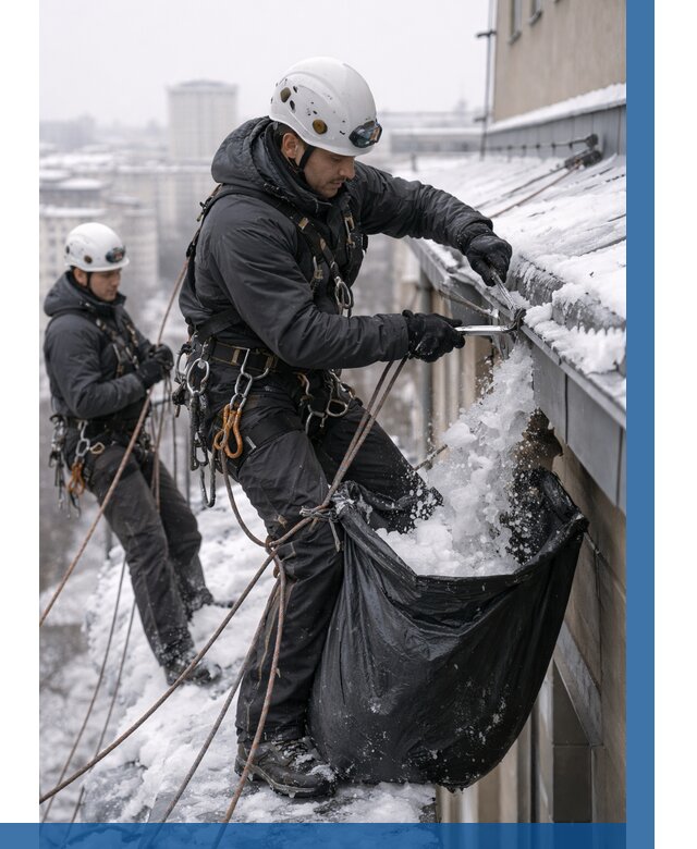 Аварийная очистка крыши в Златоусте под ключ от 309 р. | ВЫСОТНИК-Злт