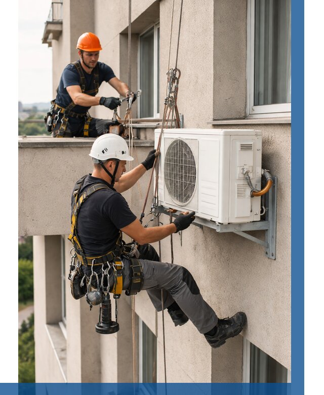 Монтаж внешнего блока кондиционера в Златоусте от 6702 р. | ВЫСОТНИК-Злт