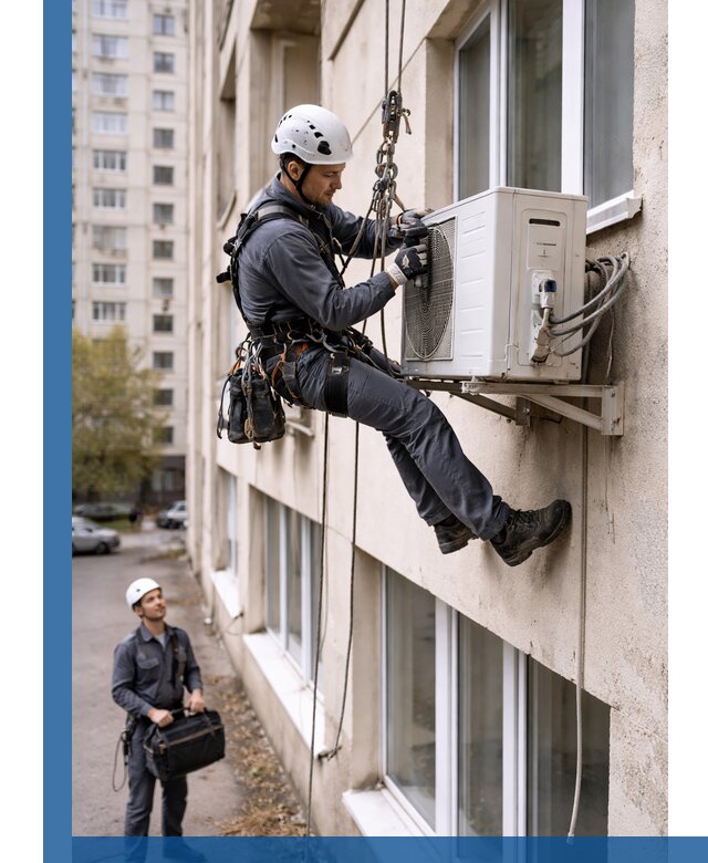 Демонтаж внешнего блока кондиционера в Златоусте профессионально