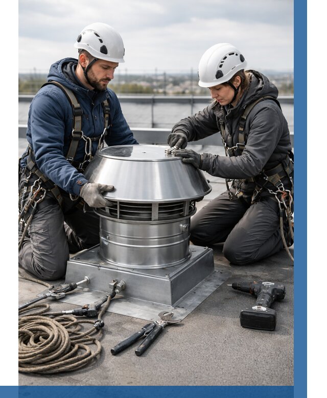 Установка дефлекторов на кровле в Златоусте от 4640 р. | ВЫСОТНИК-Злт