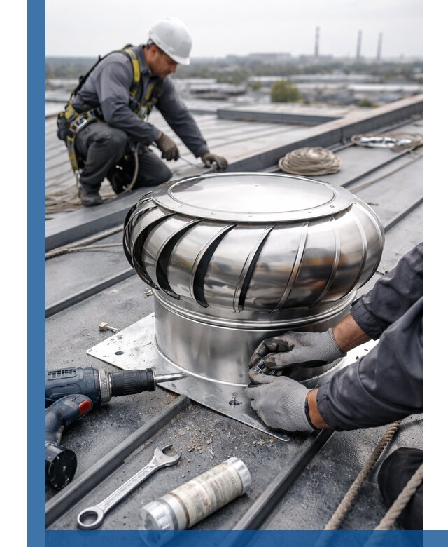 Установка дефлекторов на кровле в Златоусте профессионально