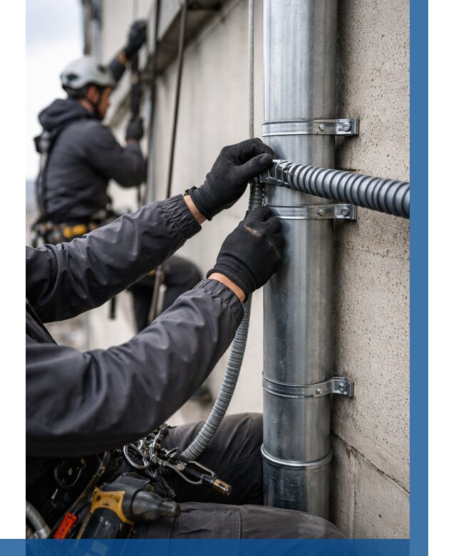 Монтаж гофры для кабеля в Златоусте от 309 р. | ВЫСОТНИК-Злт