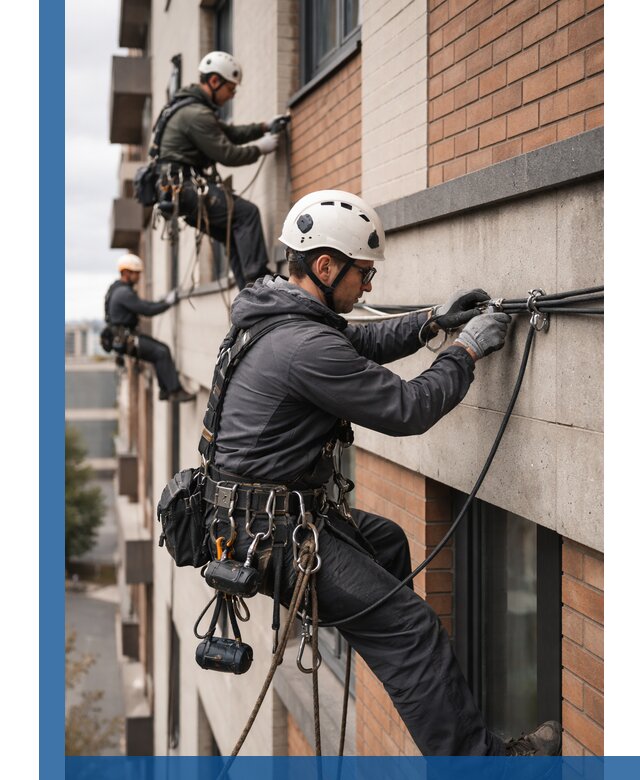 Крепление кабеля на фасаде монтаж и крепеж в Златоусте