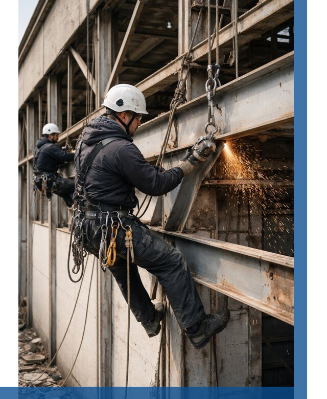 Демонтаж металлоконструкций на высоте в Златоусте от 6702р. |ВЫСОТНИК-Злт