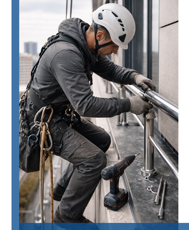 Монтаж ограждений на высоте в Златоусте для зданий и конструкций