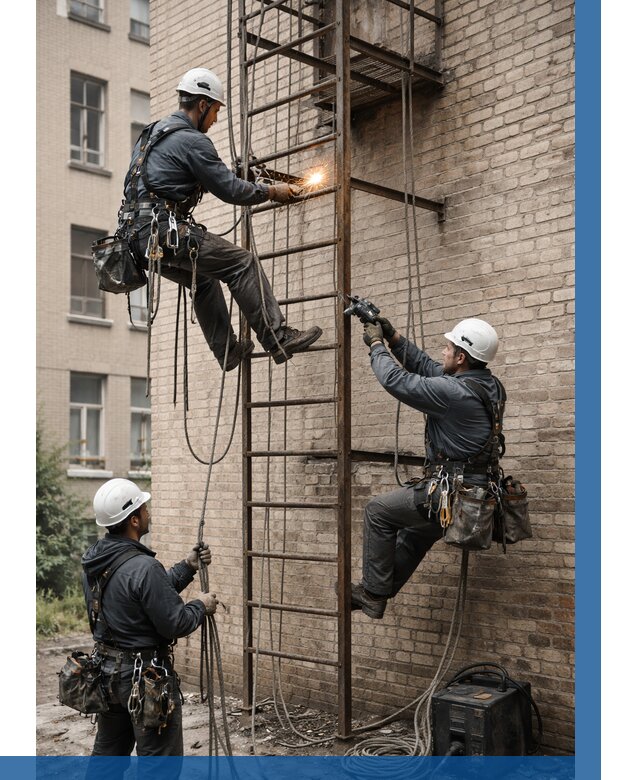 Ремонт пожарной лестницы в Златоусте от 7733 р. | ВЫСОТНИК-Злт