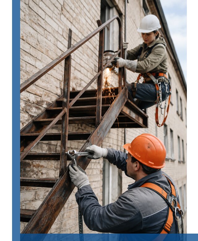 Ремонт и восстановление пожарных лестниц с выездом в Златоусте