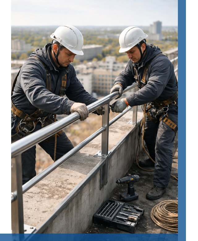 Монтаж перил на высоте в Златоусте от 2578 р. | ВЫСОТНИК-Злт