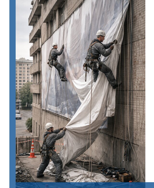 Демонтаж баннеров с фасада в Златоусте оперативно и безопасно