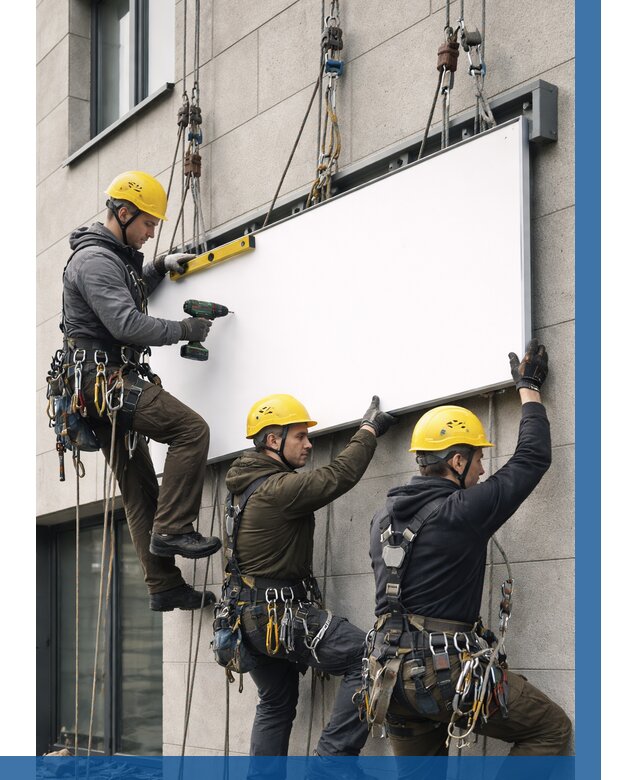 Монтаж рекламной вывески в Златоусте от 8248 р. | ВЫСОТНИК-Злт