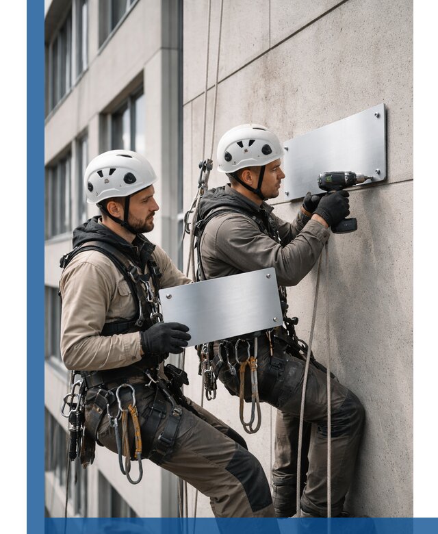 Монтаж табличек и указателей в Златоусте для зданий и сооружений