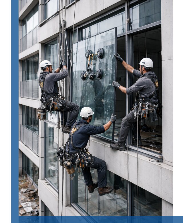 Фасадное остекление и монтаж витражей зданий в Златоусте под ключ